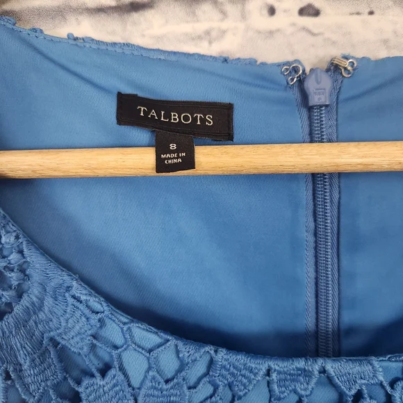 Talbots Floral Crochet Lace Dress - Picture 7 of 8